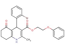 2-phenoxyethyl 4-(2-bromophenyl)-2-methyl-5-oxo-1,4,5,6,7,8-hexahydro-3-quinolinecarboxylate
