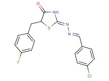 4-chlorobenzaldehyde [5-(4-fluorobenzyl)-4-oxo-1,3-thiazolidin-2-ylidene]hydrazone