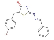 benzaldehyde [5-(4-bromobenzyl)-4-oxo-1,3-thiazolidin-2-ylidene]hydrazone