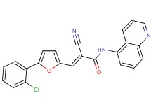 3-[5-(2-chlorophenyl)-2-furyl]-2-cyano-N-5-quinolinylacrylamide