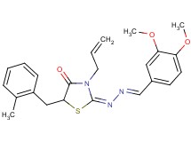 3,4-dimethoxybenzaldehyde [3-allyl-5-(2-methylbenzyl)-4-oxo-1,3-thiazolidin-2-ylidene]hydrazone