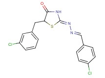 4-chlorobenzaldehyde [5-(3-chlorobenzyl)-4-oxo-1,3-thiazolidin-2-ylidene]hydrazone