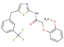 2-(2-methoxyphenoxy)-N-{5-[3-(trifluoromethyl)benzyl]-1,3-thiazol-2-yl}acetamide