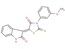 3-[3-(3-methoxyphenyl)-4-oxo-2-thioxo-1,3-thiazolidin-5-ylidene]-1,3-dihydro-2H-indol-2-one