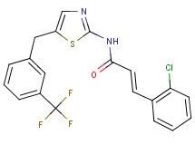 3-(2-chlorophenyl)-N-{5-[3-(trifluoromethyl)benzyl]-1,3-thiazol-2-yl}acrylamide
