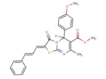 methyl 5-(4-methoxyphenyl)-7-methyl-3-oxo-2-(3-phenyl-2-propen-1-ylidene)-2,3-dihydro-5H-[1,3]thiazolo[3,2-a]pyrimidine-6-carboxylate