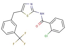2-chloro-N-{5-[3-(trifluoromethyl)benzyl]-1,3-thiazol-2-yl}benzamide