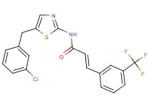N-[5-(3-chlorobenzyl)-1,3-thiazol-2-yl]-3-[3-(trifluoromethyl)phenyl]acrylamide