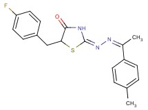 5-(4-fluorobenzyl)-1,3-thiazolidine-2,4-dione 2-{[1-(4-methylphenyl)ethylidene]hydrazone}