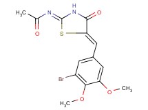 N-[5-(3-bromo-4,5-dimethoxybenzylidene)-4-oxo-1,3-thiazolidin-2-ylidene]acetamide