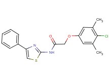2-(4-chloro-3,5-dimethylphenoxy)-N-(4-phenyl-1,3-thiazol-2-yl)acetamide