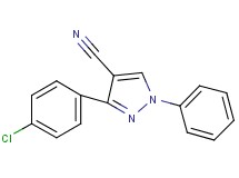 3-(4-chlorophenyl)-1-phenyl-1H-pyrazole-4-carbonitrile