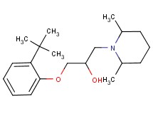 1-(2-tert-butylphenoxy)-3-(2,6-dimethyl-1-piperidinyl)-2-propanol hydrochloride