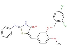 5-{3-[(2,4-dichlorobenzyl)oxy]-4-methoxybenzylidene}-2-(phenylimino)-1,3-thiazolidin-4-one