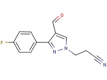3-[3-(4-fluorophenyl)-4-formyl-1H-pyrazol-1-yl]propanenitrile
