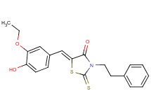 5-(3-ethoxy-4-hydroxybenzylidene)-3-(2-phenylethyl)-2-thioxo-1,3-thiazolidin-4-one