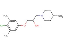 1-(4-chloro-3,5-dimethylphenoxy)-3-(4-methyl-1-piperidinyl)-2-propanol hydrochloride