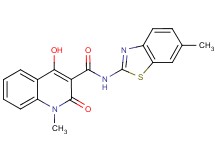 4-hydroxy-1-methyl-N-(6-methyl-1,3-benzothiazol-2-yl)-2-oxo-1,2-dihydro-3-quinolinecarboxamide