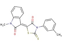 1-methyl-3-[3-(3-methylphenyl)-4-oxo-2-thioxo-1,3-thiazolidin-5-ylidene]-1,3-dihydro-2H-indol-2-one