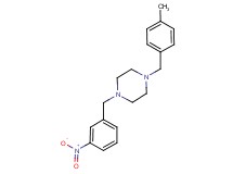 1-(4-methylbenzyl)-4-(3-nitrobenzyl)piperazine