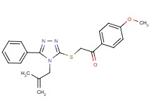 1-(4-methoxyphenyl)-2-{[4-(2-methyl-2-propen-1-yl)-5-phenyl-4H-1,2,4-triazol-3-yl]thio}ethanone
