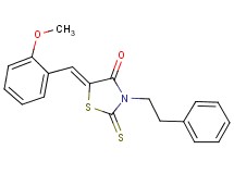 5-(2-methoxybenzylidene)-3-(2-phenylethyl)-2-thioxo-1,3-thiazolidin-4-one
