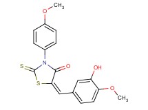 5-(3-hydroxy-4-methoxybenzylidene)-3-(4-methoxyphenyl)-2-thioxo-1,3-thiazolidin-4-one