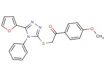 2-{[5-(2-furyl)-4-phenyl-4H-1,2,4-triazol-3-yl]thio}-1-(4-methoxyphenyl)ethanone