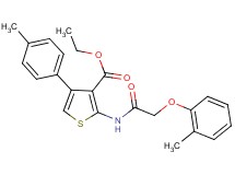 ethyl 2-{[(2-methylphenoxy)acetyl]amino}-4-(4-methylphenyl)-3-thiophenecarboxylate