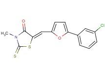 5-{[5-(3-chlorophenyl)-2-furyl]methylene}-3-methyl-2-thioxo-1,3-thiazolidin-4-one
