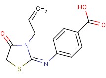 4-[(3-allyl-4-oxo-1,3-thiazolidin-2-ylidene)amino]benzoic acid