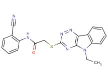 N-(2-cyanophenyl)-2-[(5-ethyl-5H-[1,2,4]triazino[5,6-b]indol-3-yl)thio]acetamide