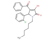 4-benzoyl-5-(2-chlorophenyl)-1-hexyl-3-hydroxy-1,5-dihydro-2H-pyrrol-2-one