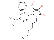 4-benzoyl-1-hexyl-3-hydroxy-5-(4-isopropylphenyl)-1,5-dihydro-2H-pyrrol-2-one
