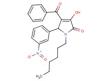 4-benzoyl-1-hexyl-3-hydroxy-5-(3-nitrophenyl)-1,5-dihydro-2H-pyrrol-2-one