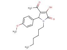 4-acetyl-1-hexyl-3-hydroxy-5-(4-methoxyphenyl)-1,5-dihydro-2H-pyrrol-2-one