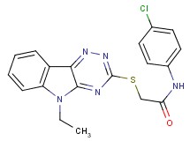 N-(4-chlorophenyl)-2-[(5-ethyl-5H-[1,2,4]triazino[5,6-b]indol-3-yl)thio]acetamide