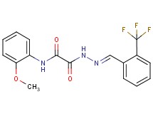 N-(2-methoxyphenyl)-2-oxo-2-{2-[2-(trifluoromethyl)benzylidene]hydrazino}acetamide