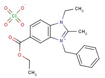 3-benzyl-5-(ethoxycarbonyl)-1-ethyl-2-methyl-1H-3,1-benzimidazol-3-ium perchlorate