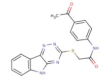 N-(4-acetylphenyl)-2-(5H-[1,2,4]triazino[5,6-b]indol-3-ylthio)acetamide