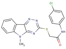 N-(4-chlorophenyl)-2-[(5-methyl-5H-[1,2,4]triazino[5,6-b]indol-3-yl)thio]acetamide