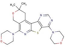 2,2-dimethyl-5,8-di-4-morpholinyl-1,4-dihydro-2H-pyrano[4'',3'':4',5']pyrido[3',2':4,5]thieno[3,2-d]pyrimidine