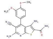 3,6-diamino-5-cyano-4-(3,4-dimethoxyphenyl)thieno[2,3-b]pyridine-2-carboxamide