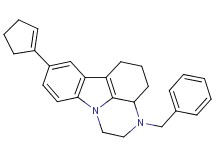 3-benzyl-8-(1-cyclopenten-1-yl)-2,3,3a,4,5,6-hexahydro-1H-pyrazino[3,2,1-jk]carbazole