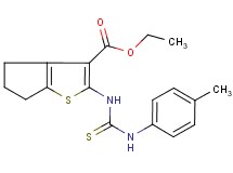 ethyl 2-({[(4-methylphenyl)amino]carbonothioyl}amino)-5,6-dihydro-4H-cyclopenta[b]thiophene-3-carboxylate