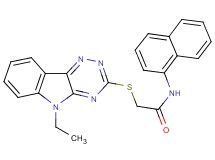 2-[(5-ethyl-5H-[1,2,4]triazino[5,6-b]indol-3-yl)thio]-N-1-naphthylacetamide