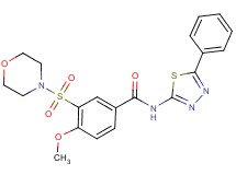 4-methoxy-3-(4-morpholinylsulfonyl)-N-(5-phenyl-1,3,4-thiadiazol-2-yl)benzamide