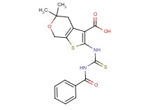 2-{[(benzoylamino)carbonothioyl]amino}-5,5-dimethyl-4,7-dihydro-5H-thieno[2,3-c]pyran-3-carboxylic acid