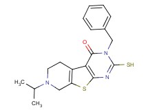 3-benzyl-7-isopropyl-2-mercapto-5,6,7,8-tetrahydropyrido[4',3':4,5]thieno[2,3-d]pyrimidin-4(3H)-one
