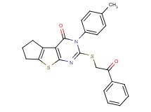 3-(4-methylphenyl)-2-[(2-oxo-2-phenylethyl)thio]-3,5,6,7-tetrahydro-4H-cyclopenta[4,5]thieno[2,3-d]pyrimidin-4-one